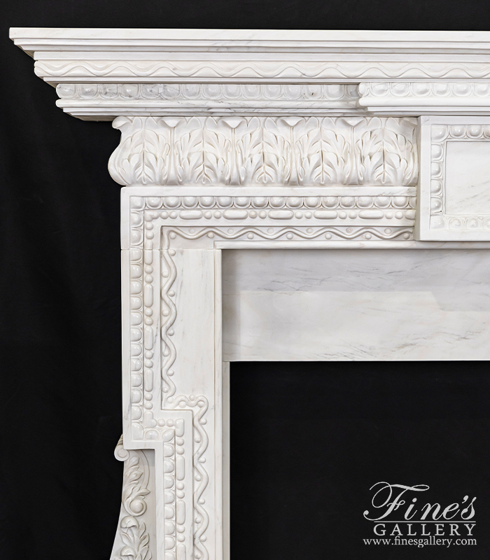 Marble Fireplaces  - Classic Neoclassical Statuary Mantel  - MFP-1988